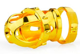 Luxurious Gold-Plated Chastity Restraint by BDStyle Male Chastity